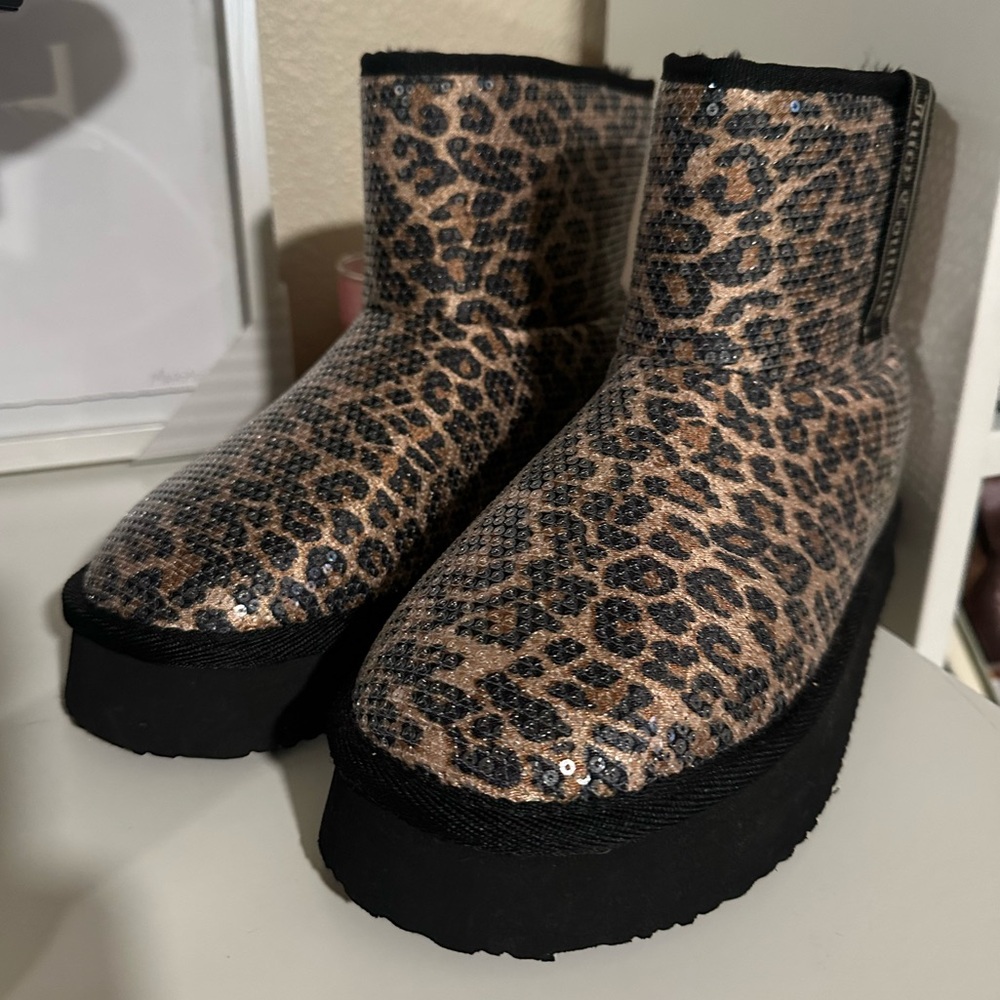 Juicy Couture leopard sequins boots - image 1